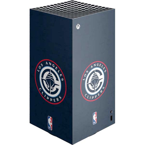NBA Los Angeles Clippers Distressed Blue XBox Series X Digital Edition Console Skin