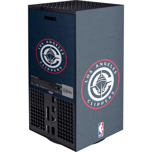 NBA Los Angeles Clippers Distressed Blue XBox Series X Digital Edition Console Skin