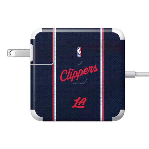 NBA Los Angeles Clippers Distressed Red 85W Power Adapter (15 and 17 inch MacBook Pro Charger) Skin