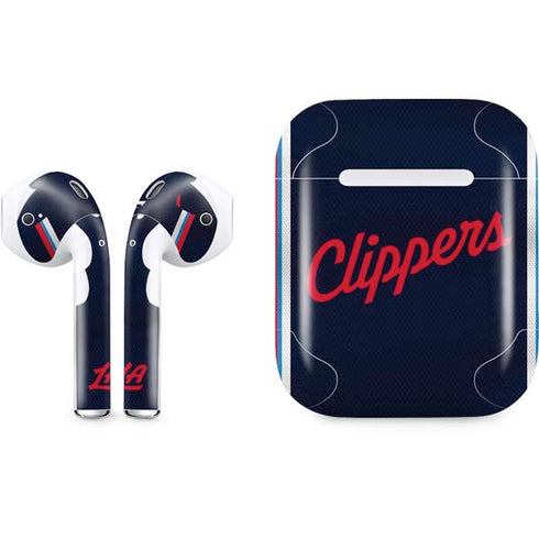 NBA Los Angeles Clippers Distressed Red Apple AirPods Skin