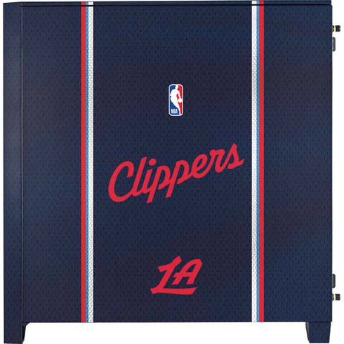 NBA Los Angeles Clippers Distressed Red Corsair 4000D Tempered Glass Mid-Tower ATX Case Skin