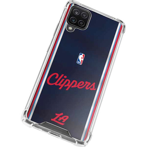 NBA Los Angeles Clippers Distressed Red Galaxy A12 Clear Case