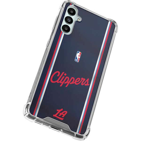 NBA Los Angeles Clippers Distressed Red Galaxy A14 5G Clear Case