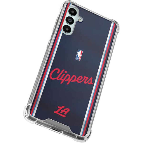 NBA Los Angeles Clippers Distressed Red Galaxy A15 5G Clear Case