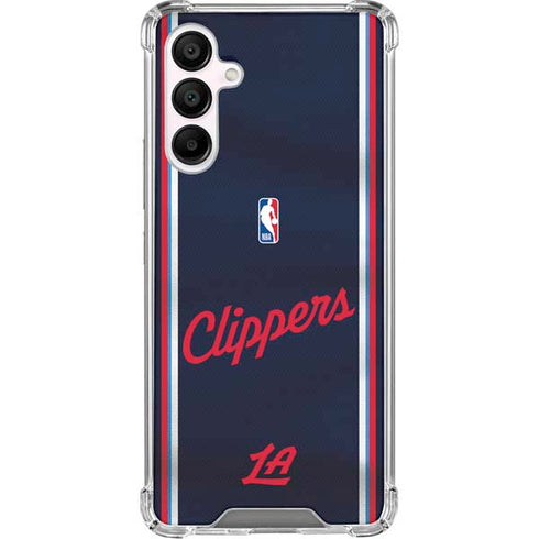 NBA Los Angeles Clippers Distressed Red Galaxy A16 5G Clear Case