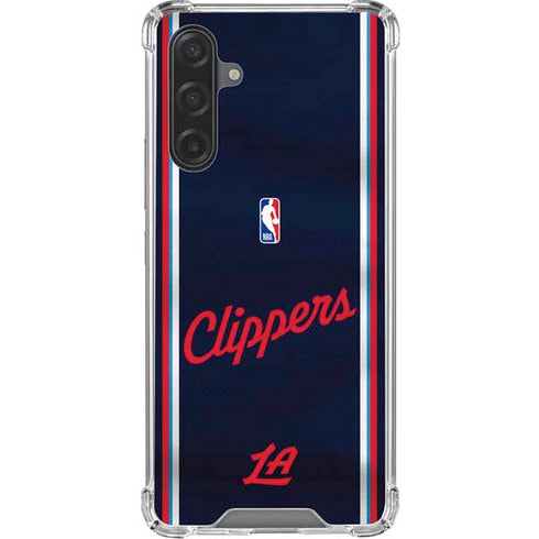 NBA Los Angeles Clippers Distressed Red Galaxy A17 Clear Case
