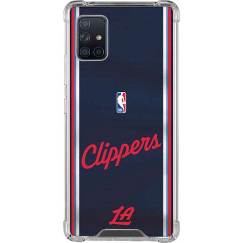 NBA Los Angeles Clippers Distressed Red Galaxy A51 5G Clear Case
