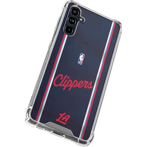 NBA Los Angeles Clippers Distressed Red Galaxy A54 5G Clear Case