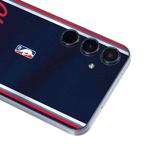 NBA Los Angeles Clippers Distressed Red Galaxy A55 5G Skin