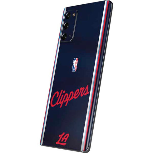 NBA Los Angeles Clippers Distressed Red Galaxy Note20 5G Skin