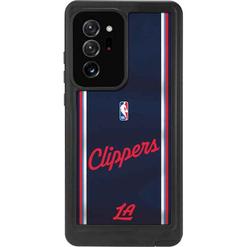 NBA Los Angeles Clippers Distressed Red Galaxy Note20 Ultra 5G Waterproof Case