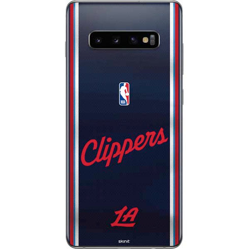 NBA Los Angeles Clippers Distressed Red Galaxy S10 Plus Skin