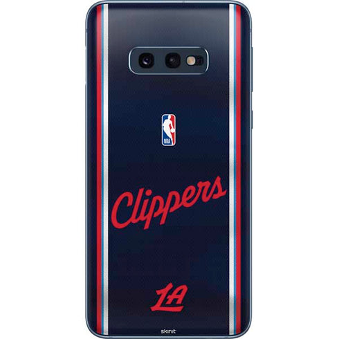 NBA Los Angeles Clippers Distressed Red Galaxy S10e Skin
