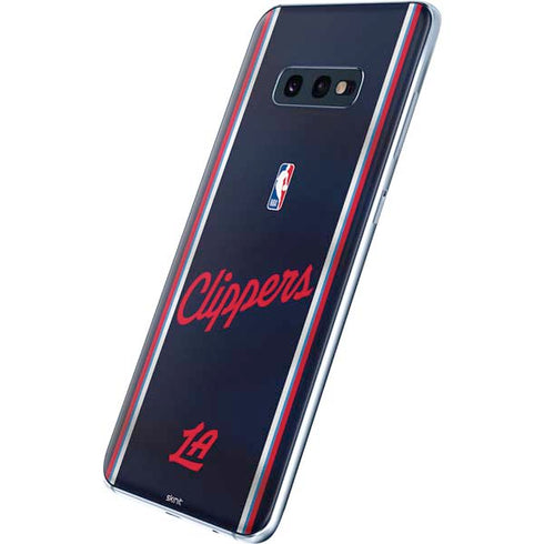 NBA Los Angeles Clippers Distressed Red Galaxy S10e Skin