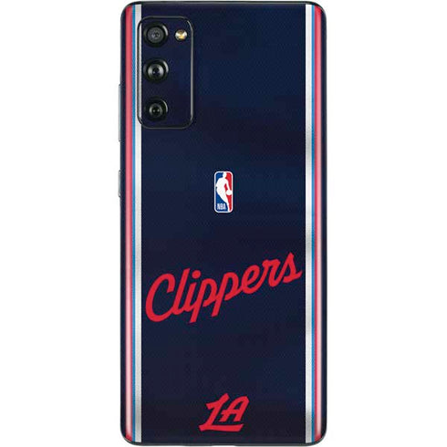 NBA Los Angeles Clippers Distressed Red Galaxy S20 Fan Edition Skin