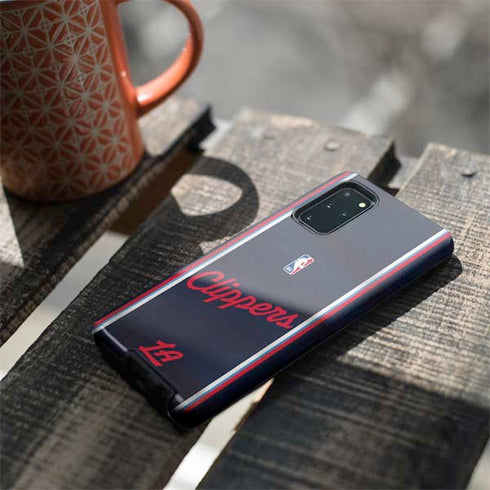 NBA Los Angeles Clippers Distressed Red Galaxy S20 Plus Pro Case