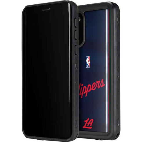 NBA Los Angeles Clippers Distressed Red Galaxy S20 Plus Waterproof Case