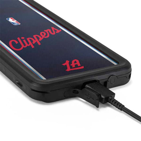 NBA Los Angeles Clippers Distressed Red Galaxy S20 Plus Waterproof Case