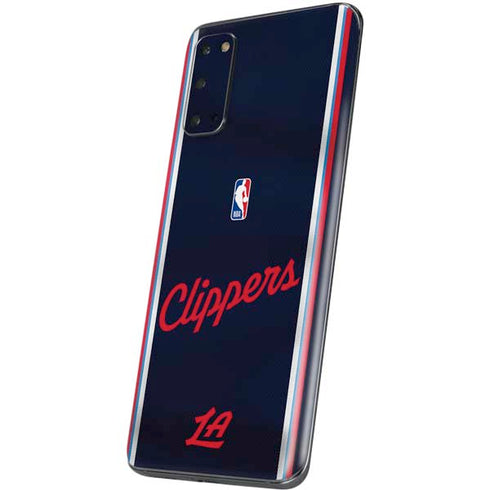 NBA Los Angeles Clippers Distressed Red Galaxy S20 Skin
