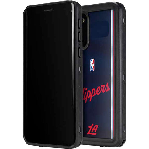 NBA Los Angeles Clippers Distressed Red Galaxy S20 Waterproof Case