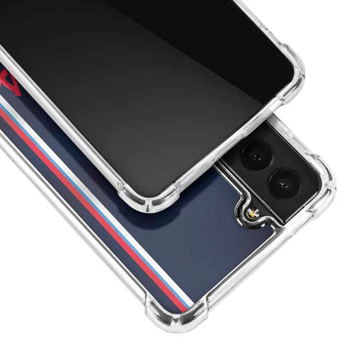 NBA Los Angeles Clippers Distressed Red Galaxy S21 5G Clear Case