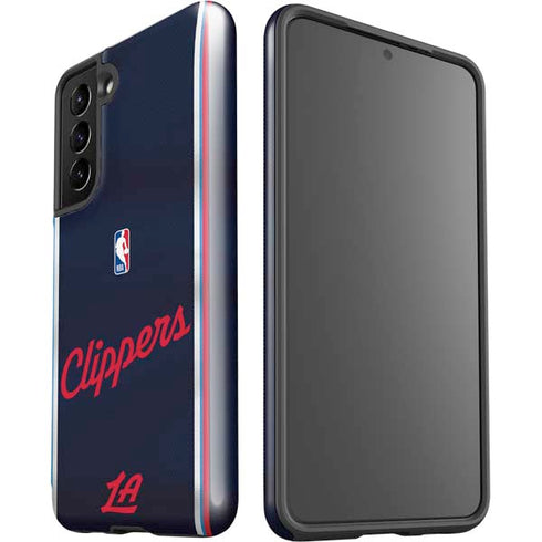 NBA Los Angeles Clippers Distressed Red Galaxy S21 5G Pro Case