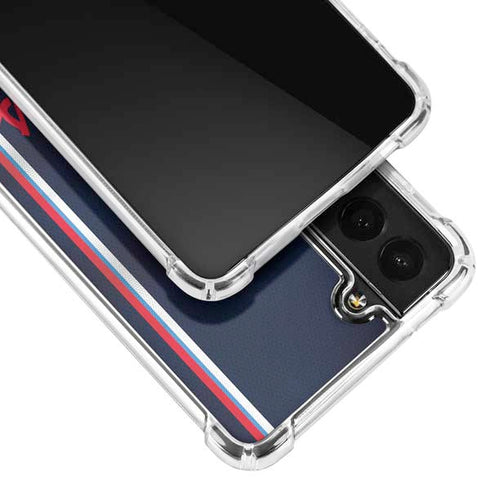 NBA Los Angeles Clippers Distressed Red Galaxy S21 FE Clear Case