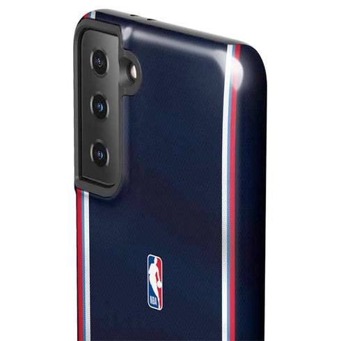 NBA Los Angeles Clippers Distressed Red Galaxy S21 FE Pro Case