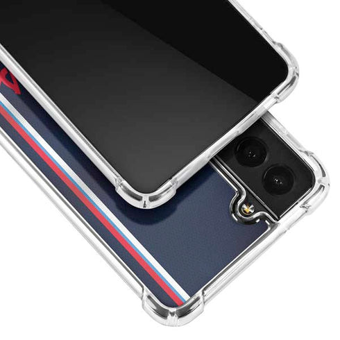 NBA Los Angeles Clippers Distressed Red Galaxy S21 Plus 5G Clear Case