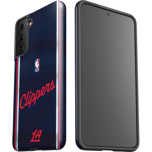 NBA Los Angeles Clippers Distressed Red Galaxy S21 Plus 5G Pro Case
