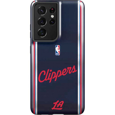NBA Los Angeles Clippers Distressed Red Galaxy S21 Ultra 5G Pro Case