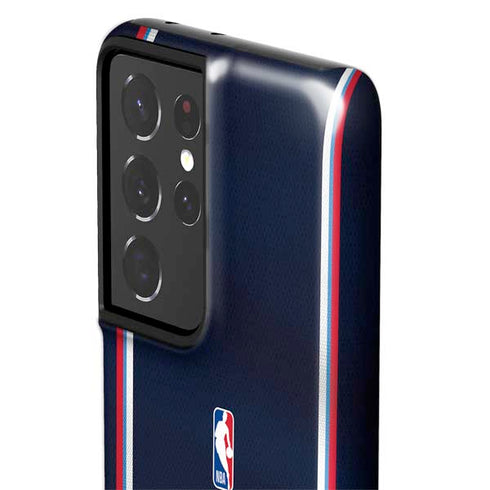 NBA Los Angeles Clippers Distressed Red Galaxy S21 Ultra 5G Pro Case