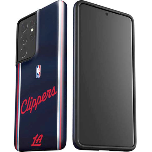 NBA Los Angeles Clippers Distressed Red Galaxy S21 Ultra 5G Pro Case