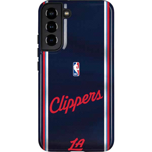 NBA Los Angeles Clippers Distressed Red Galaxy S22 Plus Pro Case