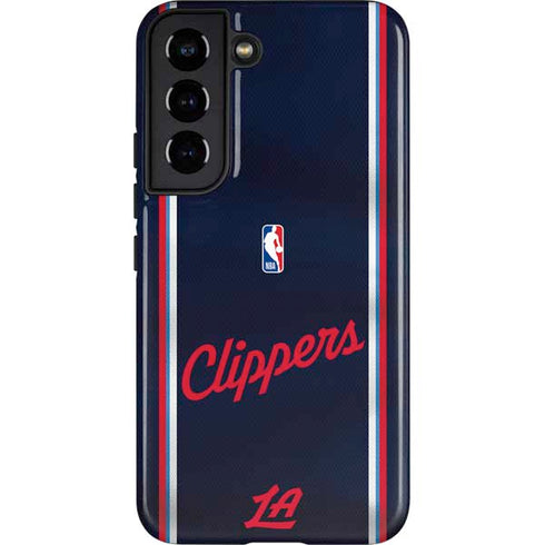 NBA Los Angeles Clippers Distressed Red Galaxy S22 Pro Case