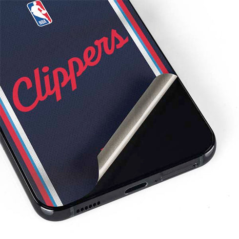 NBA Los Angeles Clippers Distressed Red Galaxy S22 Skin