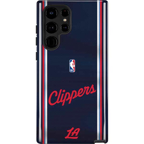 NBA Los Angeles Clippers Distressed Red Galaxy S22 Ultra Pro Case