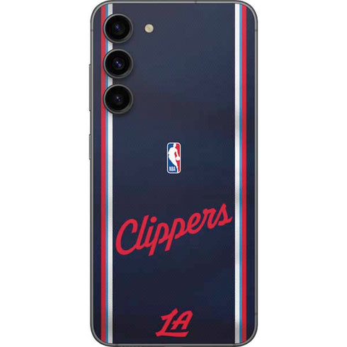 NBA Los Angeles Clippers Distressed Red Galaxy S23 FE Skin