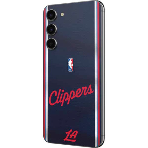 NBA Los Angeles Clippers Distressed Red Galaxy S23 FE Skin