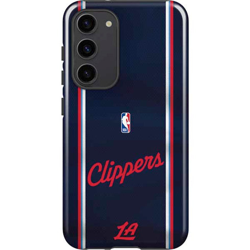 NBA Los Angeles Clippers Distressed Red Galaxy S23 Plus Pro Case