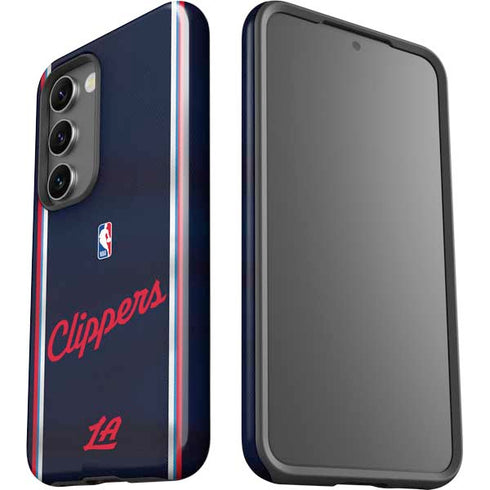 NBA Los Angeles Clippers Distressed Red Galaxy S23 Plus Pro Case