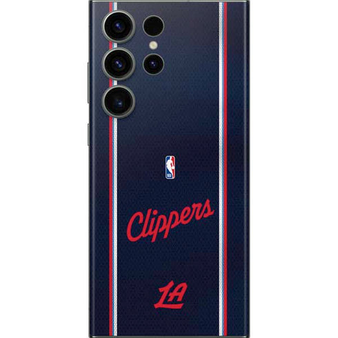 NBA Los Angeles Clippers Distressed Red Galaxy Skins