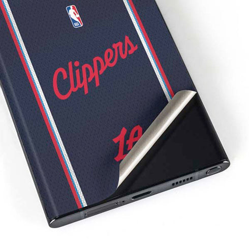 NBA Los Angeles Clippers Distressed Red Galaxy Skins