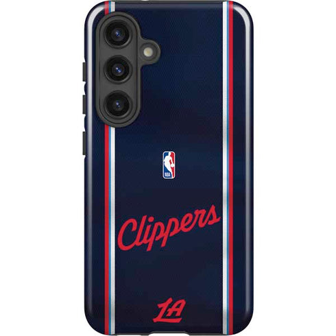 NBA Los Angeles Clippers Distressed Red Galaxy S24 Impact Case
