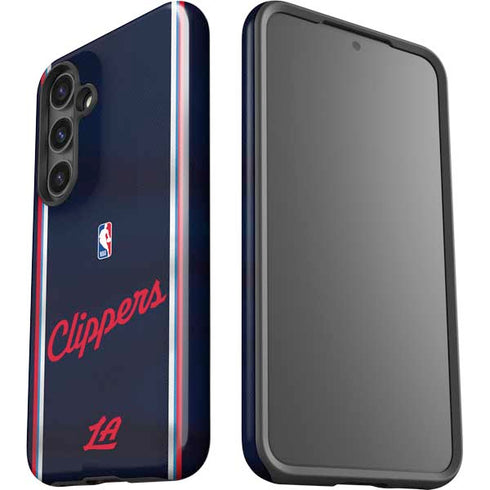 NBA Los Angeles Clippers Distressed Red Galaxy S24 Impact Case
