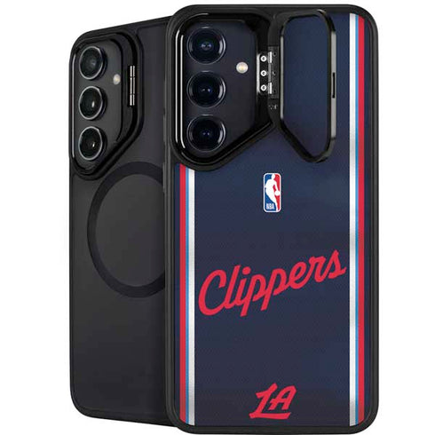 NBA Los Angeles Clippers Distressed Red Galaxy S25 Kickstand Case