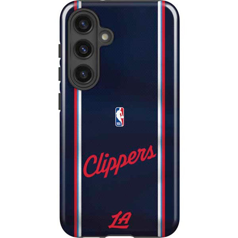 NBA Los Angeles Clippers Distressed Red Galaxy S25 Plus Impact Case