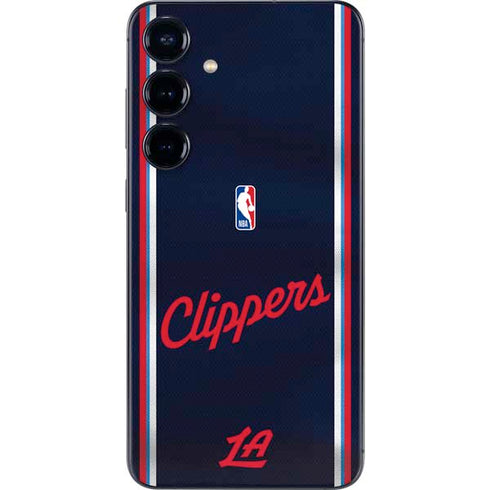 NBA Los Angeles Clippers Distressed Red Galaxy S24 Skin