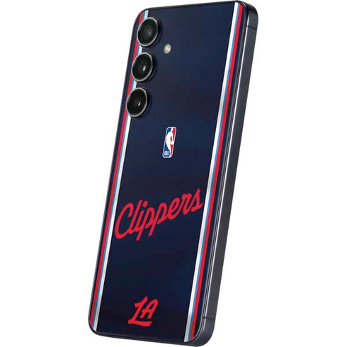 NBA Los Angeles Clippers Distressed Red Galaxy S24 Skin