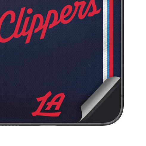 NBA Los Angeles Clippers Distressed Red Galaxy S25 Skin